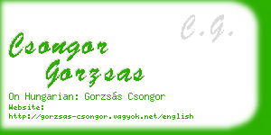 csongor gorzsas business card