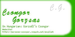 csongor gorzsas business card